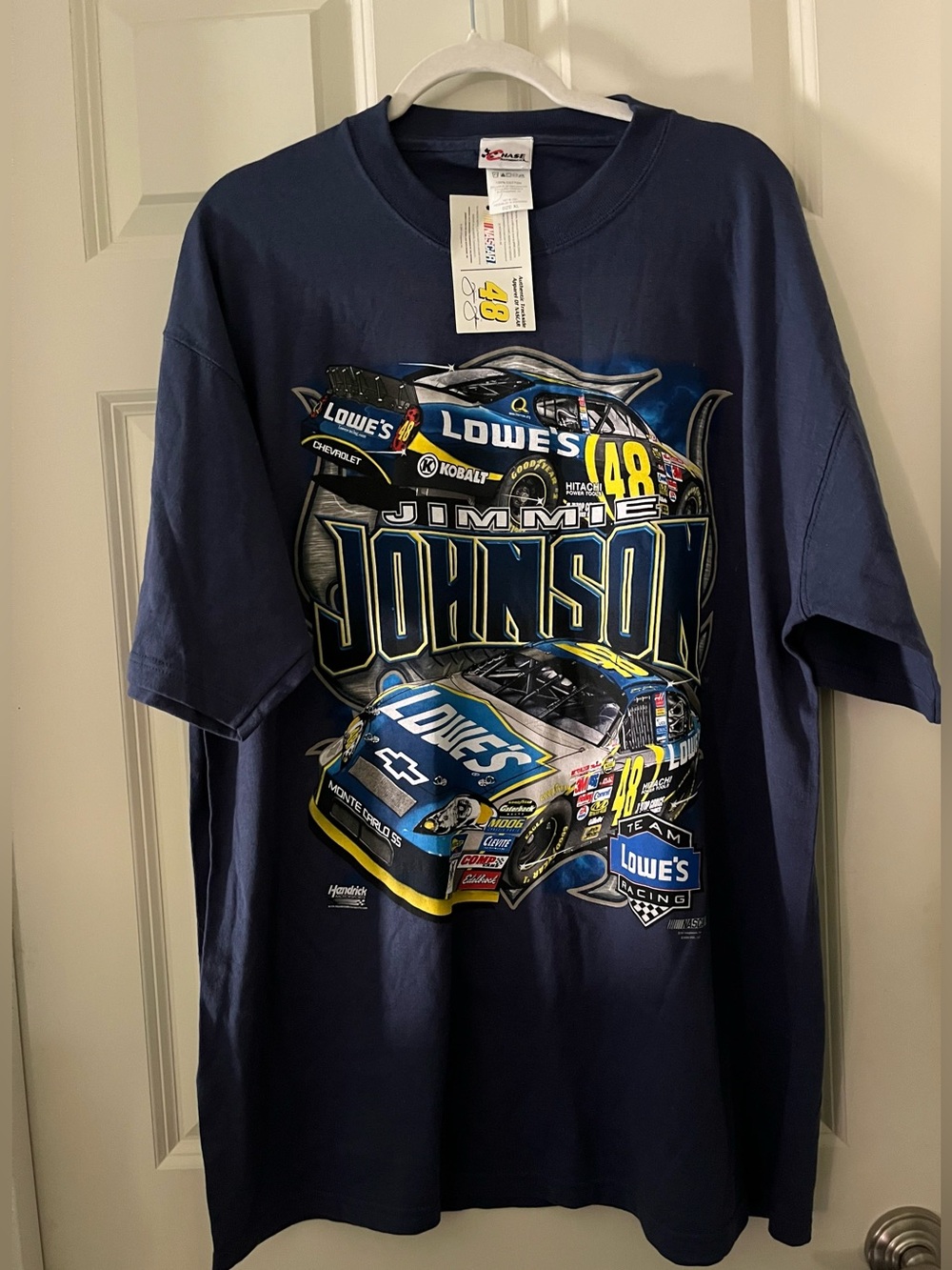 Deadstock Vintage 2006 Jimmie Johnson #48 NASCAR Championship Tee NWT Blue XL